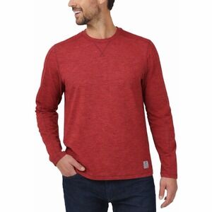 Rugged Elements Men's Long Sleeve Shirt M/M Red Brown Elastic Utility Red